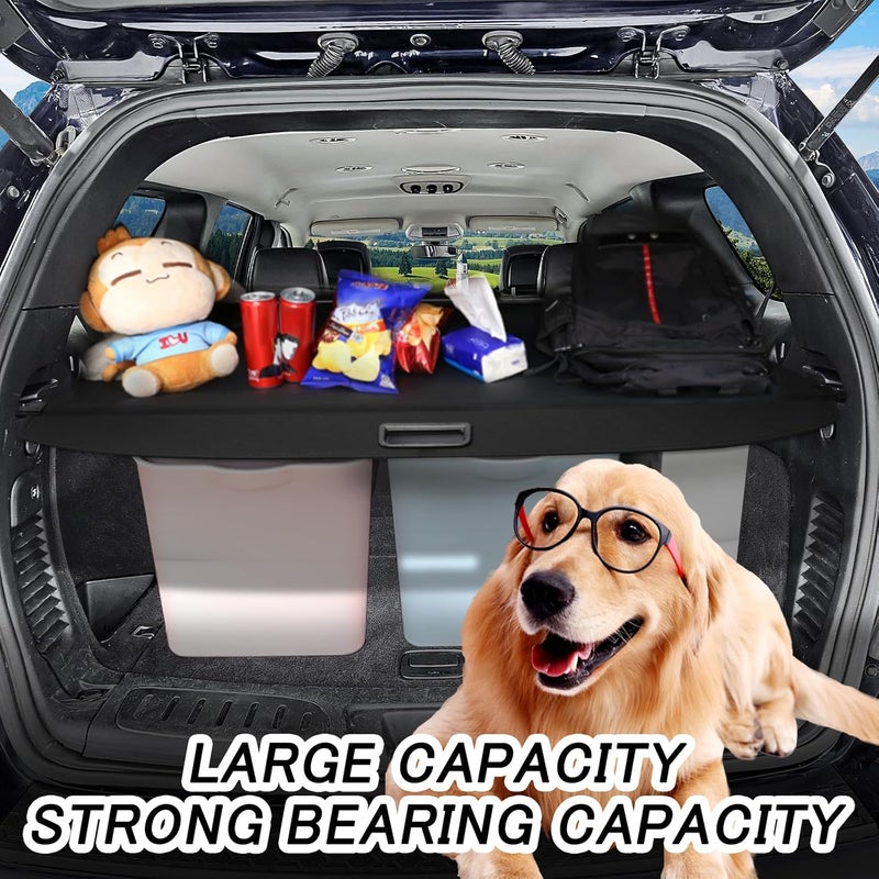Sze Cargo Cover for Dodge Durango 2011-2025 Accessories (Not fits 2025 R/T) Retractable Trunk Cover Black Rear Trunk Security Cover Shielding Shade Waterproof-New Upgrade (Install on 2nd Row Position) - Image 5